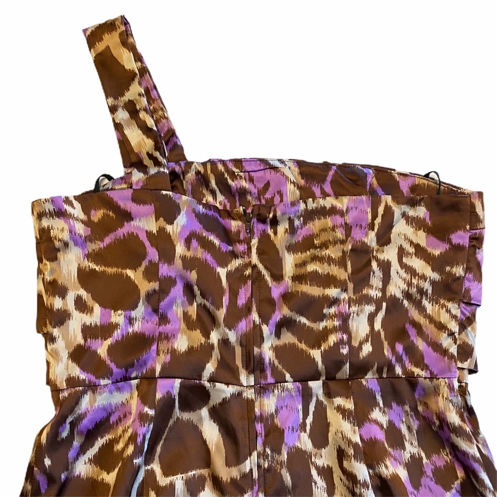 Modcloth Ixia‎ Giraffe Print One Shoulder Mini Medium - Picture 6 of 8